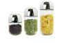 Continental Homeware 3 Piece 400/600/800ML Glass Jar With Silver Lid
