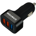 Canyon Car Charger C-07 Qc 3.0 2.4A 3USB-A Black