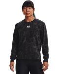 Women's Rival Terry Print Crew - Black XS