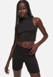 Ribbed Cycling Shorts - Black