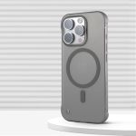 Qjjfvmf Ultra Thin Borderless Magnetic Wireless Charge Matte Case For Iphone 16 15 Pro Max 12 13 14 Plus Frameless Slim PC Cover