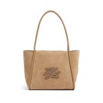 K autograph Patch Tote Bag -caramel