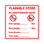 Flammable Store Sign
