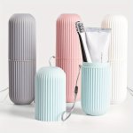 1PC Portable Pvc Toothbrush And Toothpaste Travel Holder Case - Lightweight Snap Closure With Lanyard Easy To Clean - Sports Sty