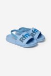 Embossed Logo Pool Slide - 2 Light Blue