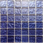 Metallic Texture Mosaic Sky Blue Tiles Sheet Size 15X15CM
