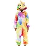 Kids Orange Starry Unicorn Onesie - 140