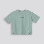 GIRLS Boxy Slit Hem Tee - 10 Green