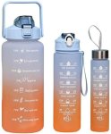 Set Of 3 Motivational Water Bottles 2000 Ml Bottle