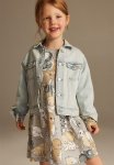 Cotton Jersey Dress - Light Grey Rabbits
