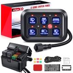 Nilight 6 Gang Switch Panel Universal Circuit Control Relay System With Fuse Wiring Harness Automatic Dimmable On-off LED Pod Fo
