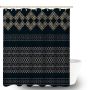 Fair Isle Design Shower Curtains 180X180CM Decorative Curtain With Hooks