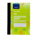 Marlin A5 Homework Book Feint And Margin 192 Pages