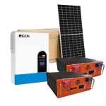 11KVA Ecco Hybrid Inverter & 2 X 5.1KW R100 Revov Batteries With 12 X 540W Solar Panels Incl Mounting Kit