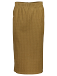 Ribbed Mustard Midi Pencil Skirt - XXL Olive