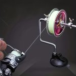 Aluminum Alloy Fishing Line Spooler - Adjustable Portable Reel Winder With Suction Cup For Easy Line Management