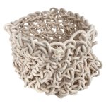 Thick Cotton Cord Basket Light Beige 17CM