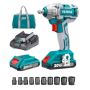 Total Tools - Impact Wrench With 2XBATTERRIES 1XCHARGER & 10X Socket Set