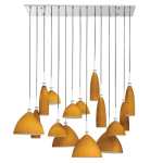 Fanatic Glass 15 Cluster Pendant Light - Green
