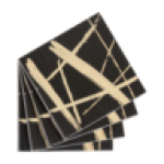 Black & Gold 2 Ply Lunch Napkins 12-PACK