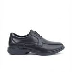 Mens Edmund Leather Shoes In Black - Black 13
