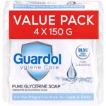 Guardol Hygiene Glycerine Soap Fragrance Free 4X150G