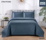 Simon Baker Stratford Bedspread - Denim Various Sizes - King - 270CM X 270CM + 2 Pillowcases 50CM X 70CM + 5CM Denim