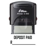 Shiny S-842 Stock Stamp 38X14MM Deposit Paid
