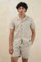 Patterned Shirt - XL / Stone