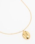 Waterproof Gold Plated Stainless Steel Hollow Flower Pendant