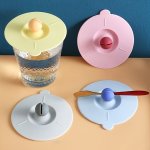 Food Grade Silicone Cup Lids Plastic Mug Covers Anti-dust Leak-proof Seal Airtight Drink Cup Caps For Hot And Cold Beverages - 1
