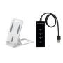 Adjustable Universal Phone Stand & 4-PORT Superspeed USB 3.0 Charging Hub