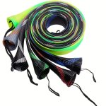 6PCS Fishing Rod Sock: Protect Your Rod & Improve Your Casting Performance - Braided Mesh Rod Cover For Musky Ice Fly & Spey Rod