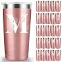 1pc Personalized Initial Mug Tumbler 20oz Monogrammed Travel Mug With Gift Box For Wedding Birthday Graduation Party Birthday Christmas Gifts For Women Mom Sisters