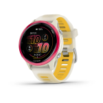 Garmin Forerunner 570 - 42MM - Raspberry Aluminium With Translucent Bone mango Band