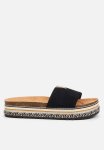 PRIMA1 Flatform Espadrille Slide - Black
