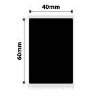 NB771 - - M2 M3 - 40X60MM - 115 Matte Black Labels