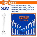 10 Piece Double Open End Spanner Set WDS2M10