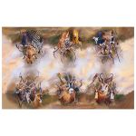 Buck Family By Delene Lambert Rectangle Tablecloth