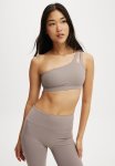 Cotton On Reform Rib One Shoulder Crop - Desert Grey