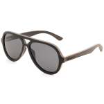 Stylish Layered Ebony Polarized Wooden Sunglasses 5630-2