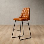 Kenridge Leather Counter Bar Chair Bourbon
