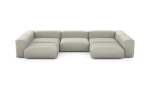 U-shape Sofa - Linen - Stone - 377CM X 199CM