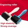 Premium Rubber Ink Roller For Art & Crafts - Durable Vinyl Tool For Printing Painting Stamping Scrapbooking & Engraving