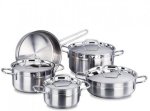 Alfa Turkish Pot Set With Tempered Glass Lids And Cool Touch Handles Stainless Steel Cookware Set
