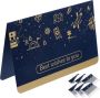 Festival Folding Greeting Cards 6PCS With Blue Foil Best Wishes Holiday