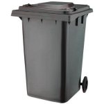 360L Wheelie Bin 2 Wheel Plastic Black