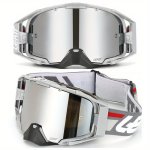 Premium Off-road Motorcycle Goggles With Dual-layer Anti-fog Lens Removable Nose Pad UV400 Protection - Windproof & Impact-resis
