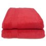 Elegant 380 Zero Twist Bath Sheet 2PC Pack 90X150CMS 380GSM Red