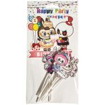 Happy Birthday Labubu Cake Topper Cardboard Set